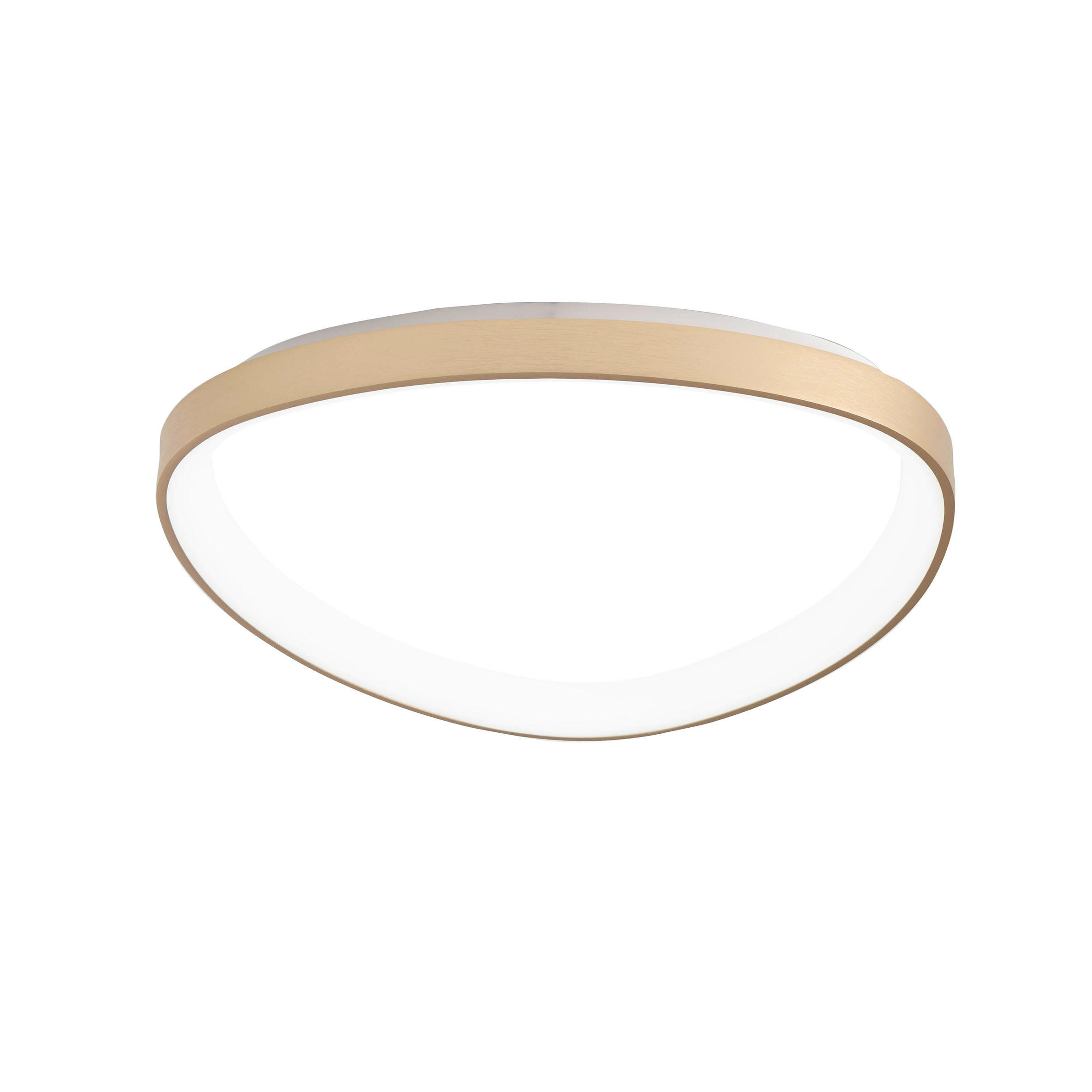 LED-DECKENLEUCHTE 42/7 cm   - Messingfarben, Design, Kunststoff/Metall (42/7cm)