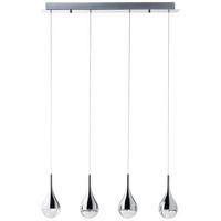 LED-HÄNGELEUCHTE 70/9/114,50 cm  - Chromfarben, Design, Glas/Metall (70/9/114,50cm) - Brilliant