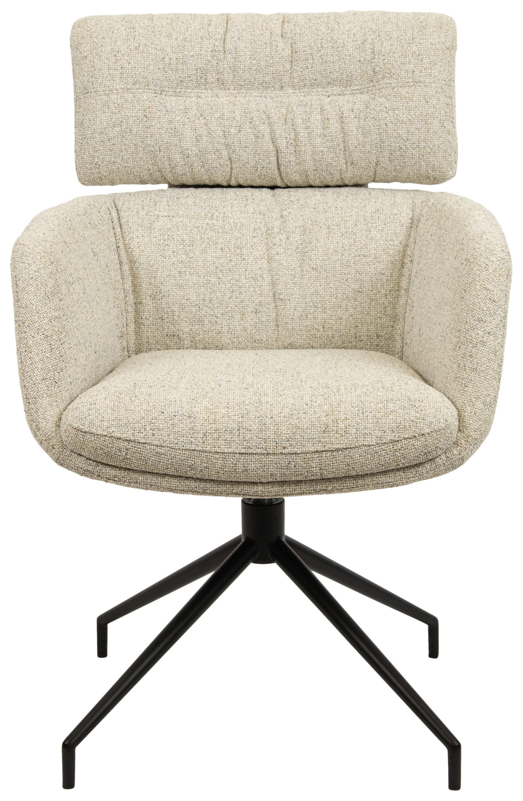 ARMLEHNSTUHL  in Eisen Webstoff  - Beige/Walnussfarben, Design, Holz/Textil (62/92/66cm) - Dieter Knoll