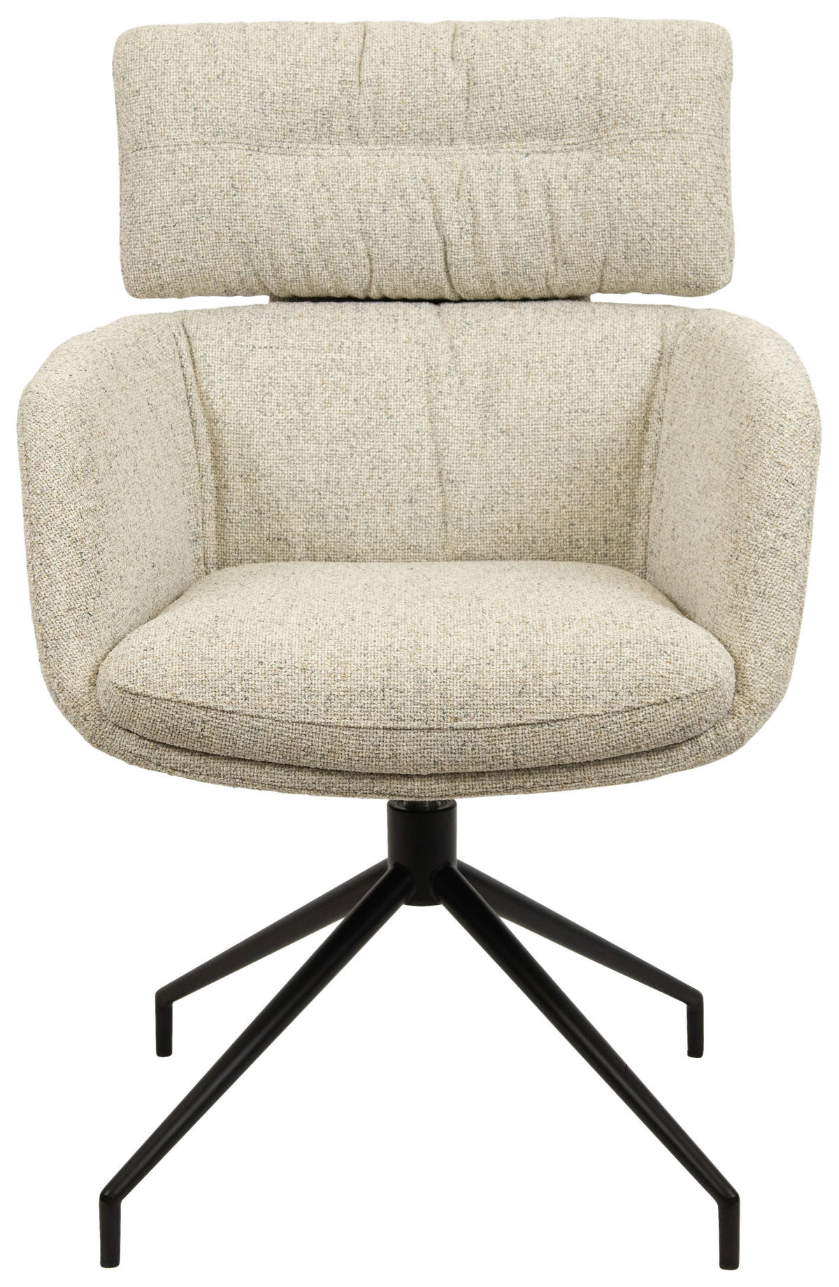 ARMLEHNSTUHL  in Eisen Webstoff  - Beige/Walnussfarben, Design, Holz/Textil (62/92/66cm) - Dieter Knoll