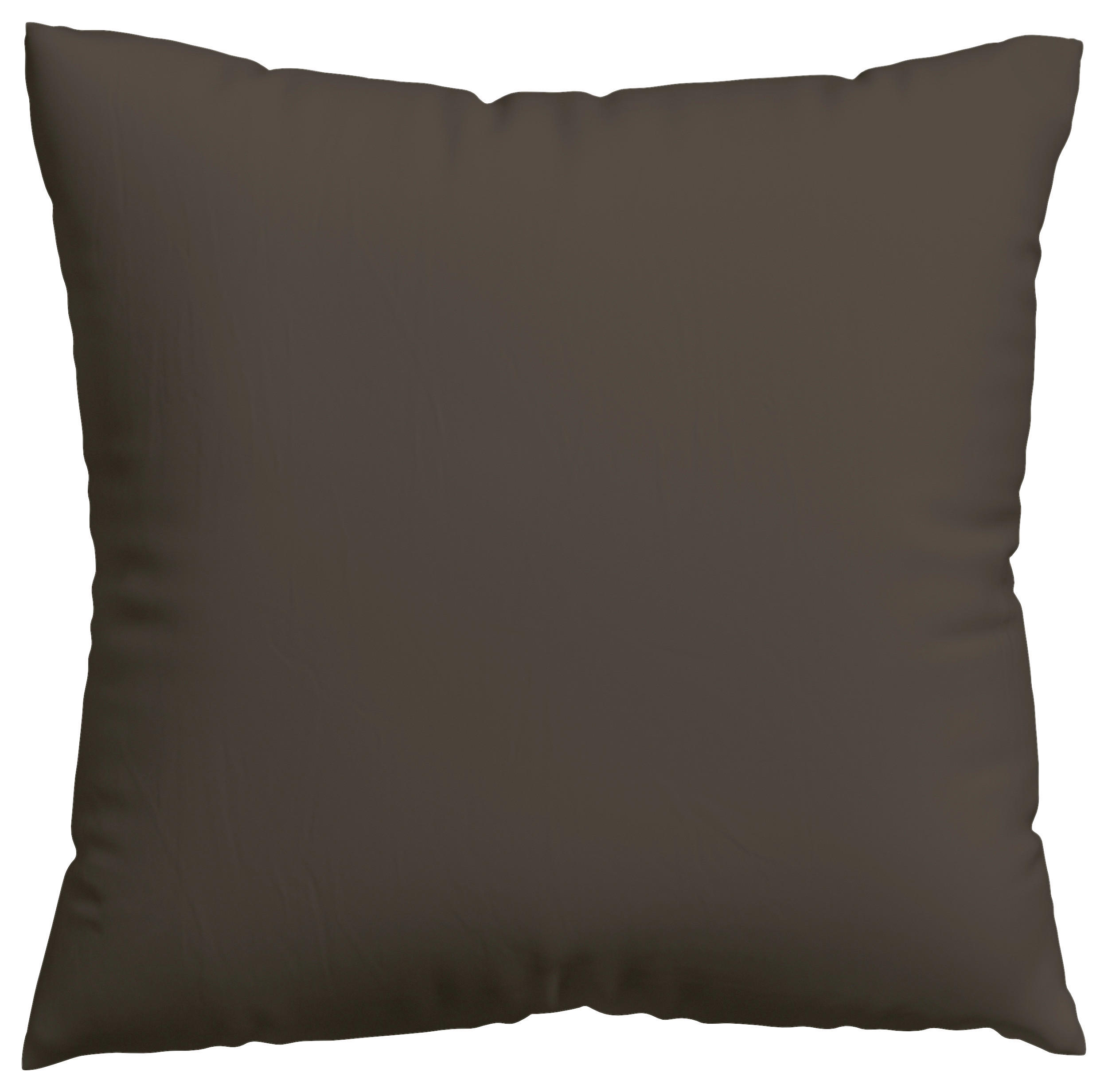 KISSENHÜLLE KNITTED JERSEY 40/40 cm  - Dunkelbraun, Basics, Textil (40/40cm) - Schlafgut