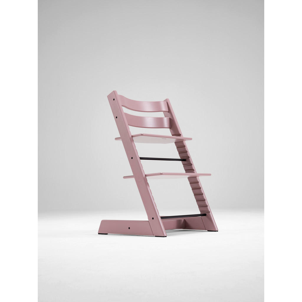 Thumbnail - Stokke Hochstuhl, Mauve, Holz, Buche, 46x79x49 cm, Fußstütze verstellbar, Sitzfläche verstellbar, Stühle