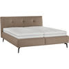POLSTERBETT 180/200 cm  in Hellbraun  - Hellbraun/Weiss, Modern, Holz/Holzwerkstoff (180/200cm) - Beldomo - Sleep