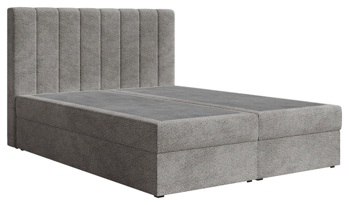 BOXBETT 160/200 cm,  in Anthrazit, Bettkasten, Topper,  - Anthrazit/Schwarz, MODERN, Holz/Kunststoff (160/200cm) - MID.YOU