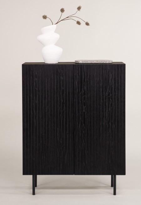 HIGHBOARD  in 80/103/30 cm  - Schwarz, Design, Holzwerkstoff/Metall (80/103/30cm) - Livetastic