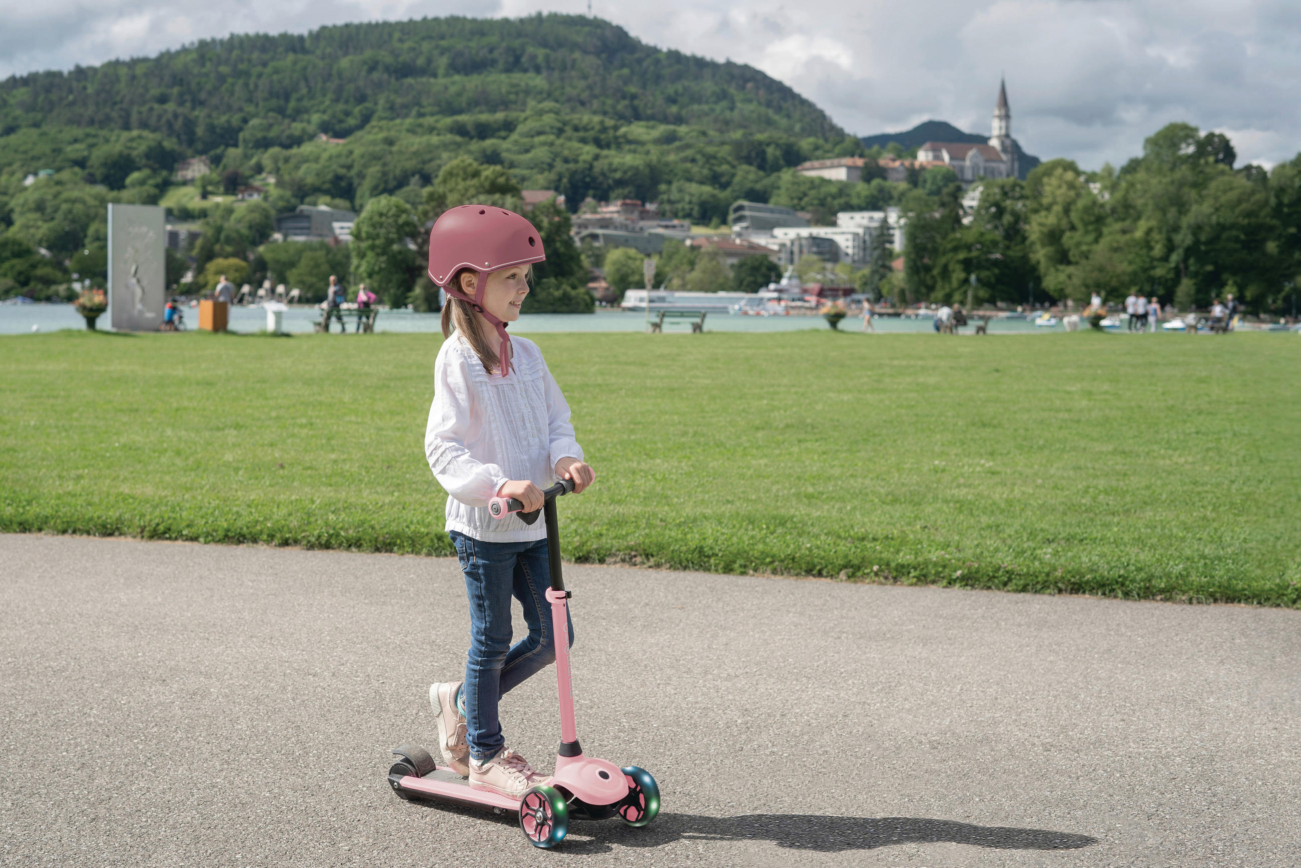 KINDER-E-SCOOTER ONE K E-MOTION 4 PLUS  - Rosa, LIFESTYLE, Kunststoff (62,0/29,0/76,0cm) - GLOBBER