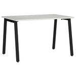 SCHREIBTISCH 120/80/75 cm  in Schwarz, Hellgrau  - Hellgrau/Schwarz, MODERN, Holzwerkstoff/Metall (120/80/75cm) - Novel