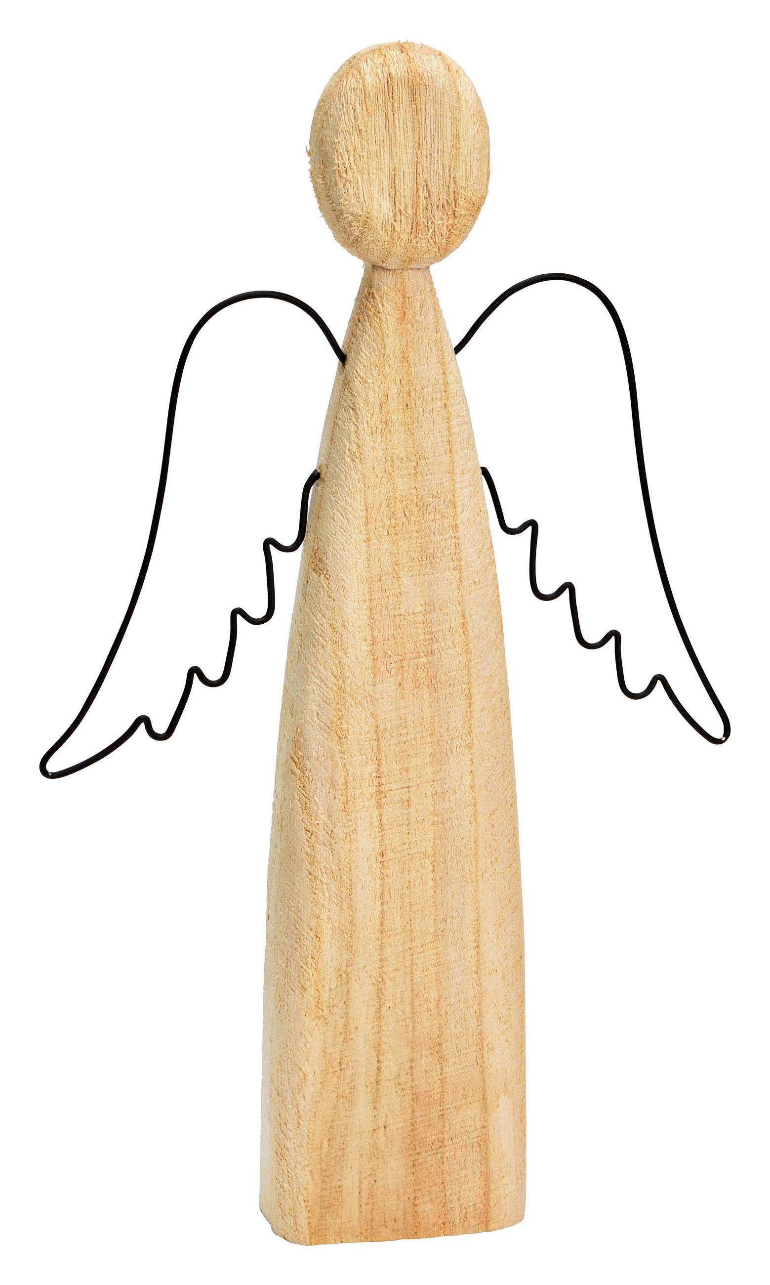 DEKOENGEL  - Naturfarben, Basics, Holz (22/36/4,0cm) - X-Mas