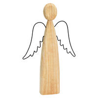 DEKOENGEL  - Naturfarben, Basics, Holz (22/36/4,0cm) - X-Mas