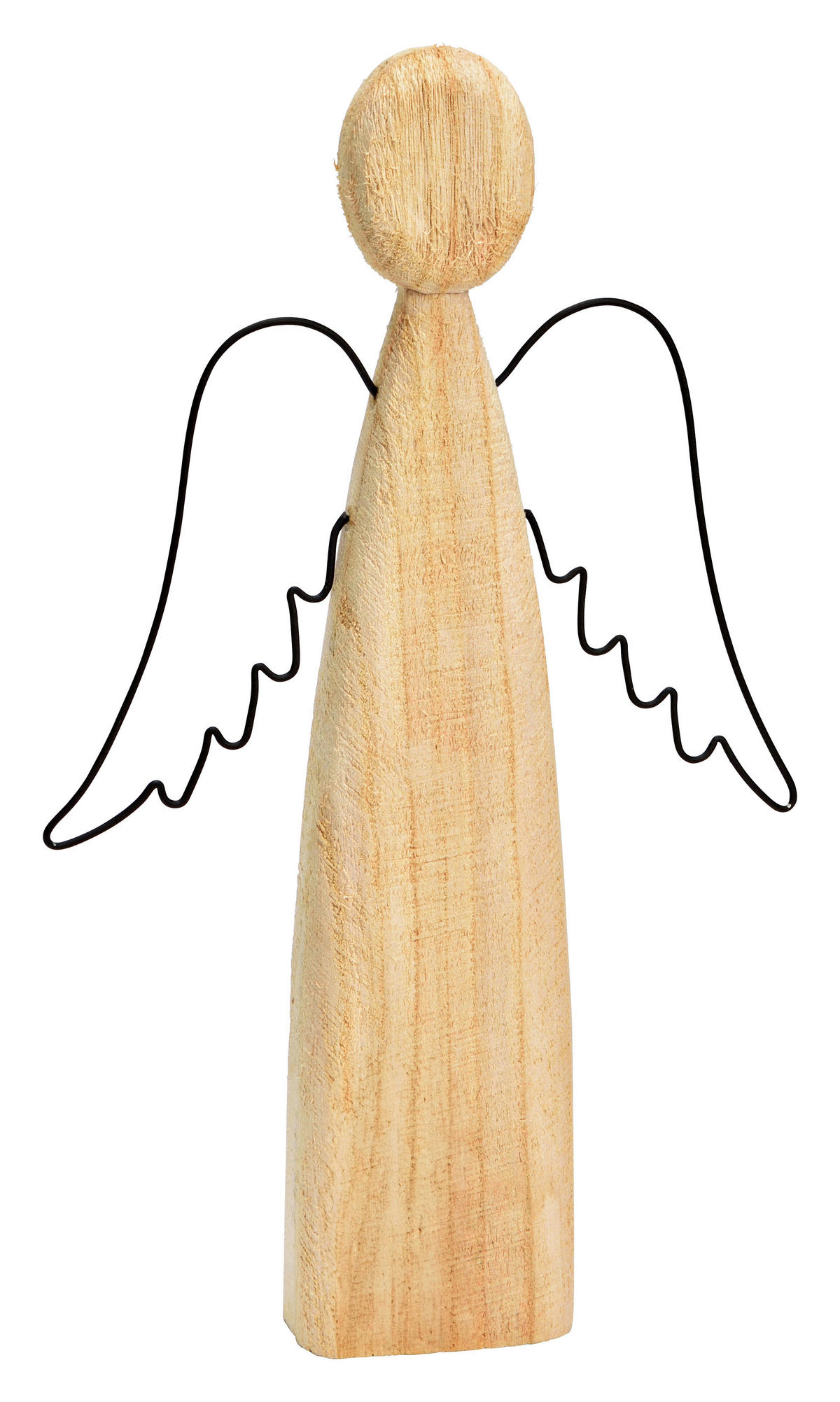 DEKOENGEL  - Naturfarben, Basics, Holz (22/36/4,0cm) - X-Mas