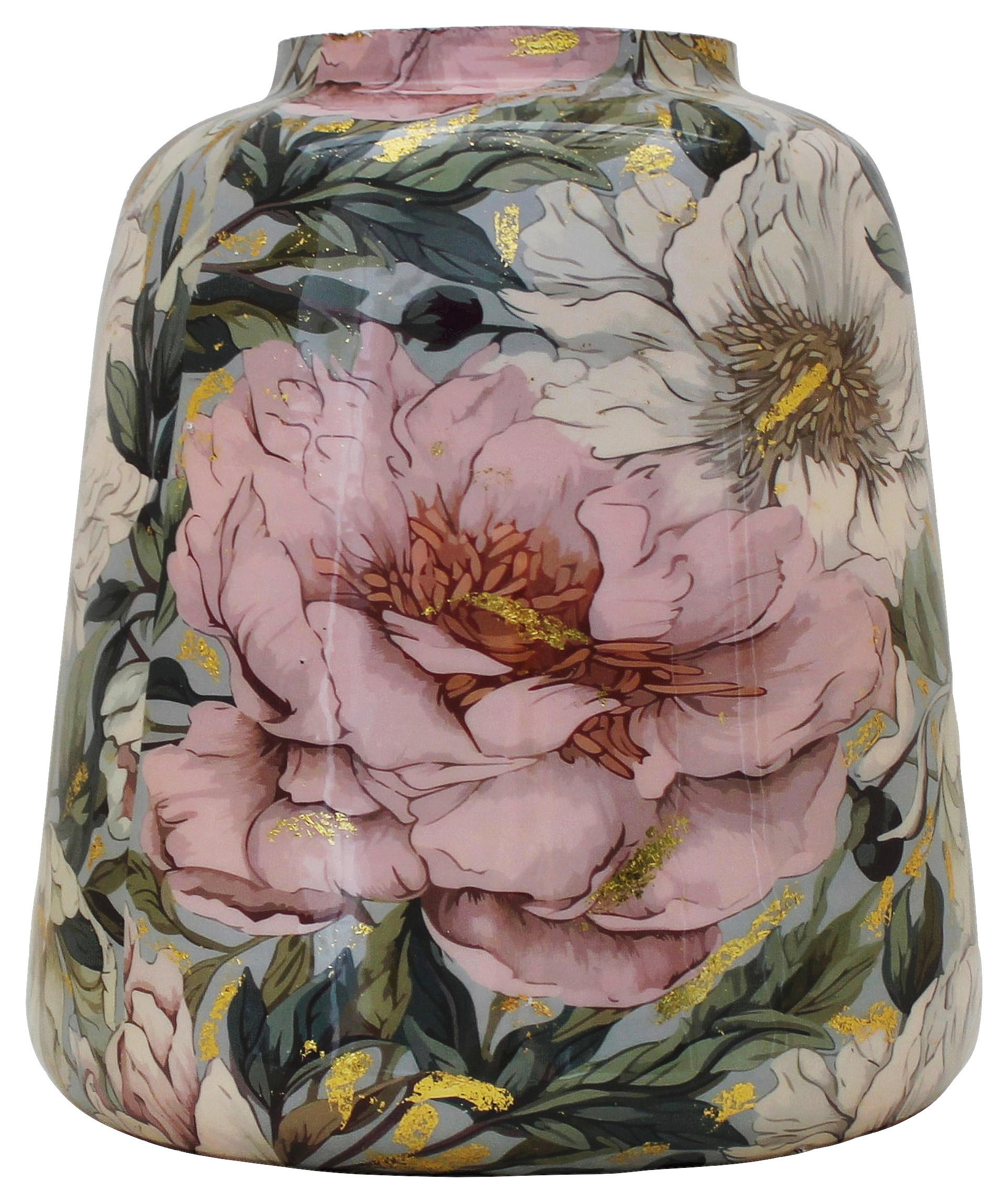 DEKOVASE  - Beige/Rosa, Basics, Metall (21/21cm)