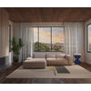ECKSOFA in Cord Beige  - Beige/Schwarz, Design, Kunststoff/Textil (200/304cm) - MID.YOU