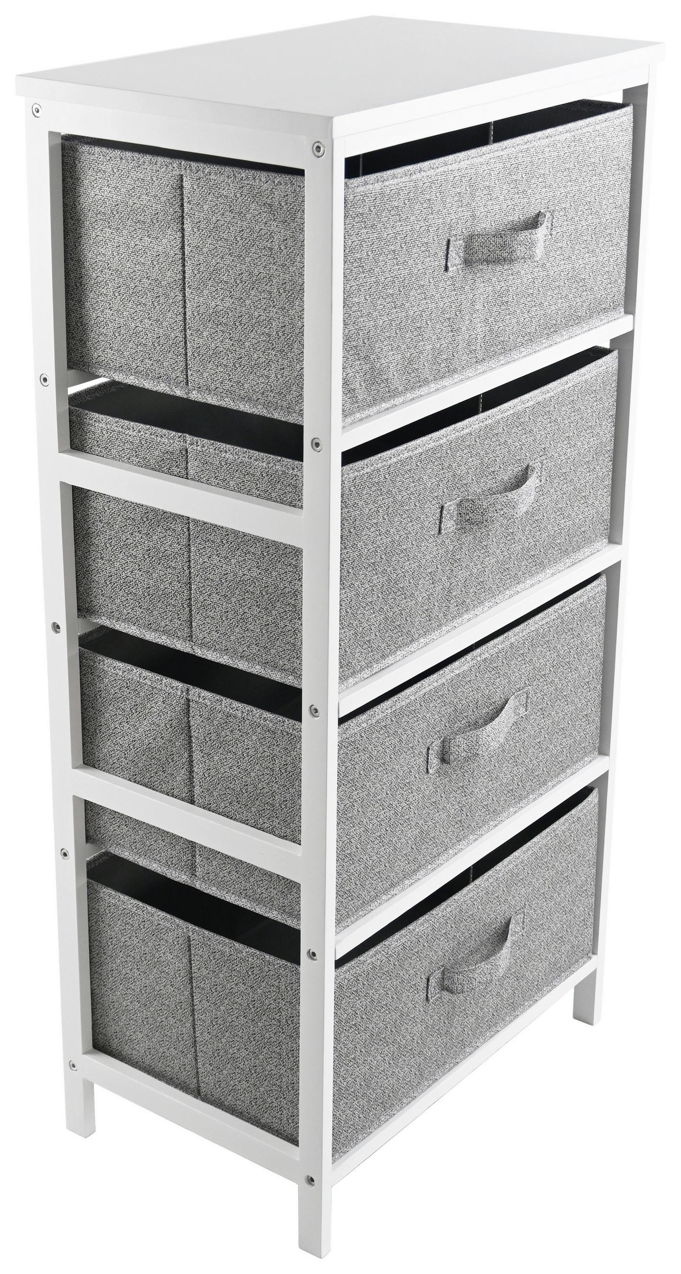 REGAL  46/94/30 cm Grau, Weiß  - Weiß/Grau, Basics, Karton/Holz (46/94/30cm) - Carryhome