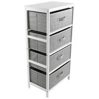 REGAL  46/94/30 cm Grau, Weiß  - Weiß/Grau, Basics, Karton/Holz (46/94/30cm) - Carryhome