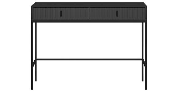 SCHMINKTISCH Schwarz  - Schwarz, Design, Holzwerkstoff/Metall (104,2/50/77cm) - Xora