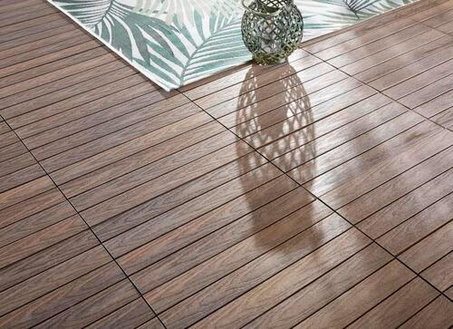 TERRASSENFLIESE Walnussfarben 6 Stück  - Walnussfarben, KONVENTIONELL, Holzwerkstoff (30/60/2,4cm) - Ambia Garden