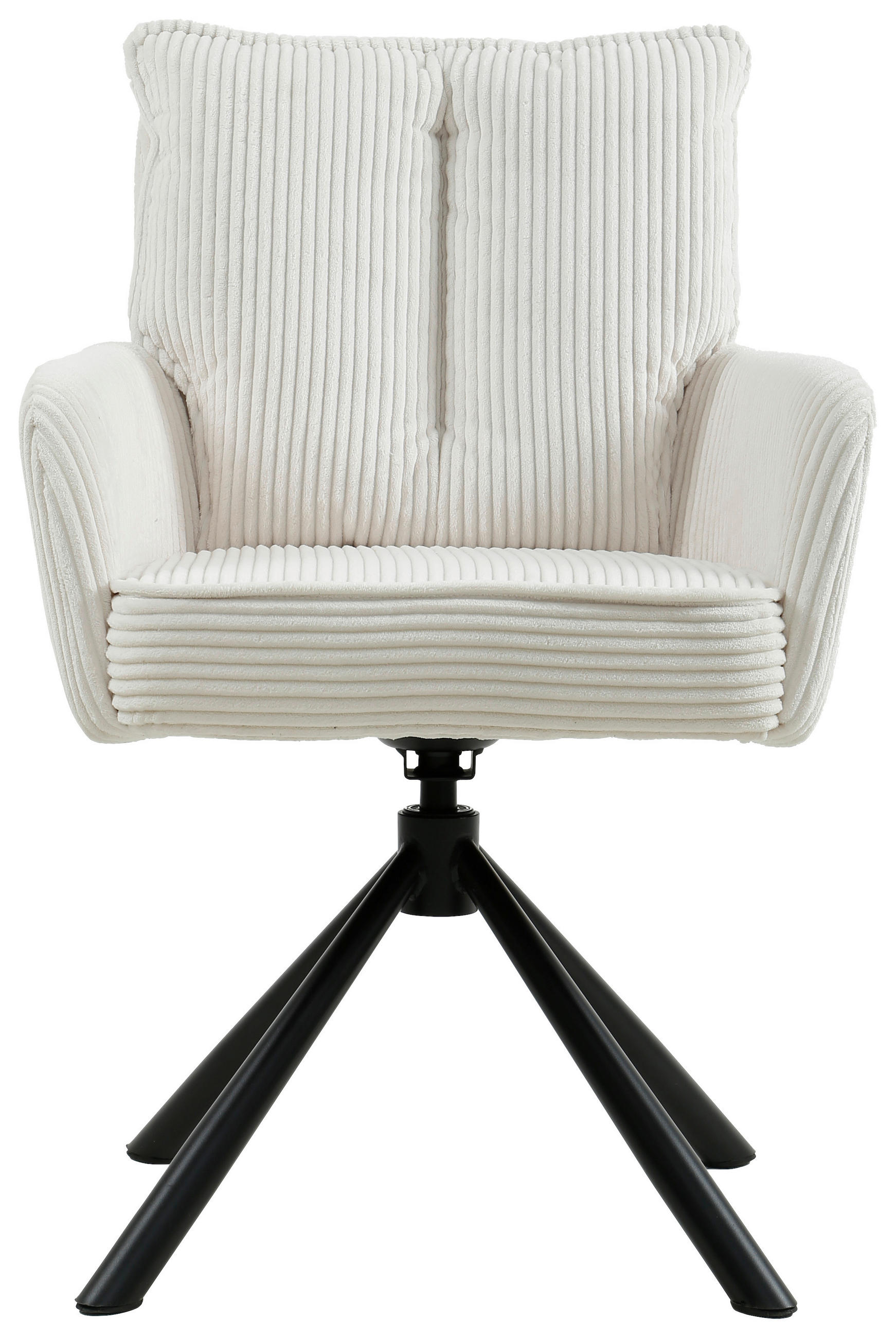 ARMLEHNSTUHL  in Eisen Cord  - Creme/Schwarz, Design, Textil/Metall (61/90/67cm) - Carryhome