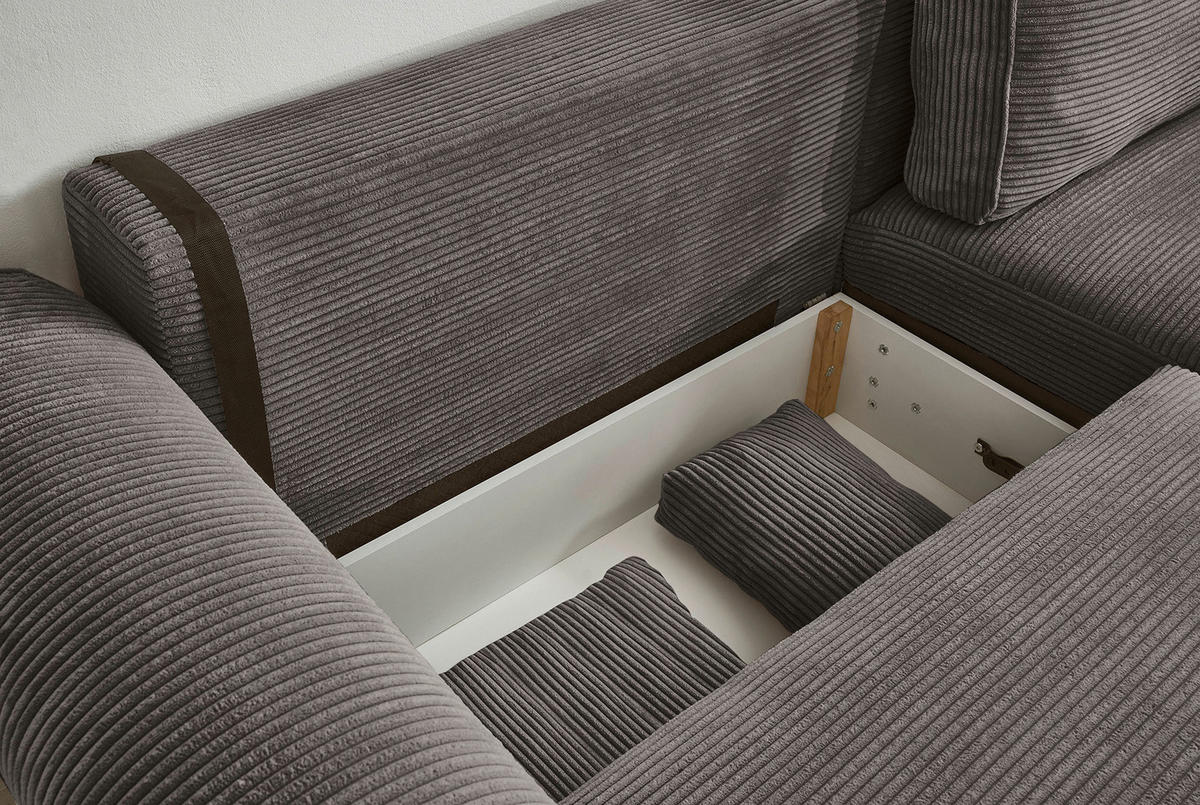 HÖRNSOFFA i manchester mocca  - svart/mocca, Basics, textil/plast (255/92/185cm) - MID.YOU