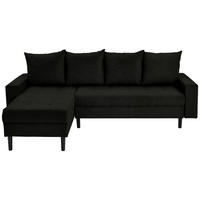 ECKSOFA in Webstoff Schwarz  - Schwarz, Konventionell, Kunststoff/Textil (157/231cm) - P & B