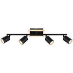 DECKENLEUCHTE 4.2 W    63/9,5/16 cm  - Schwarz, Trend, Kunststoff/Metall (63/9,5/16cm) - Novel