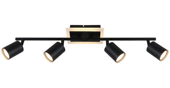 DECKENLEUCHTE 4.2 W    63/9,5/16 cm  - Schwarz, Trend, Kunststoff/Metall (63/9,5/16cm) - Novel