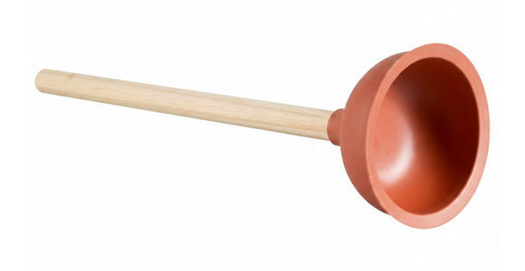 ABFLUSSREINIGER - Hellrot/Buchefarben, Basics, Holz (13,5/40cm) - Homeware