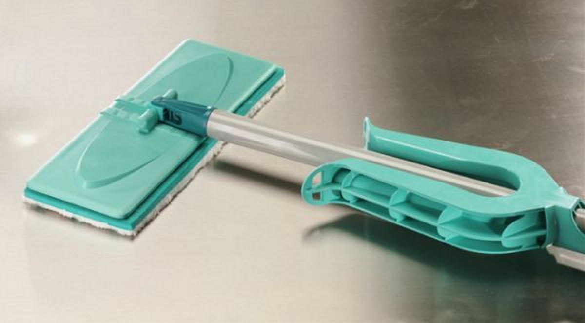 MOP Picobello S Micro duo - tyrkysová, Basics, kov/plast (28/7/148cm) - Leifheit