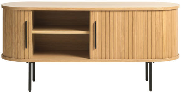 LOWBOARD  in 120/56/40 cm  - Eichefarben/Schwarz, Trend, Holz/Holzwerkstoff (120/56/40cm) - Xora