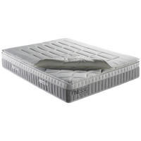 BOXSPRINGMATRATZE 90/200 cm, Höhe ca.: 30 cm,  - Weiß/Grau, Basics, Textil (90/200cm) - Novel