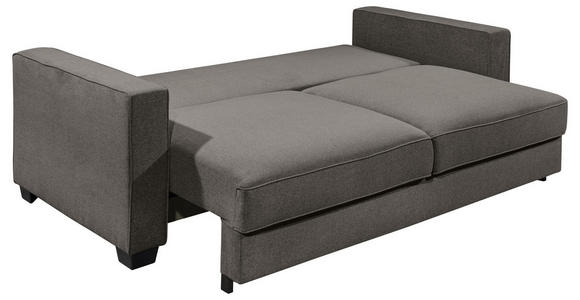 SCHLAFSOFA Mikrovelours Dunkelbraun  - Dunkelbraun/Schwarz, Design, Kunststoff/Textil (232/92/115cm) - Carryhome