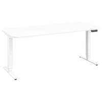 SCHREIBTISCH 160/80/64-128 cm  in Weiss  - Weiss, Design, Holzwerkstoff/Metall (160/80/64-128cm) - Cantus