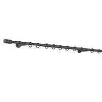 VORHANGSTANGENSET 120 cm  - Dunkelgrau, Basics, Metall (120cm)