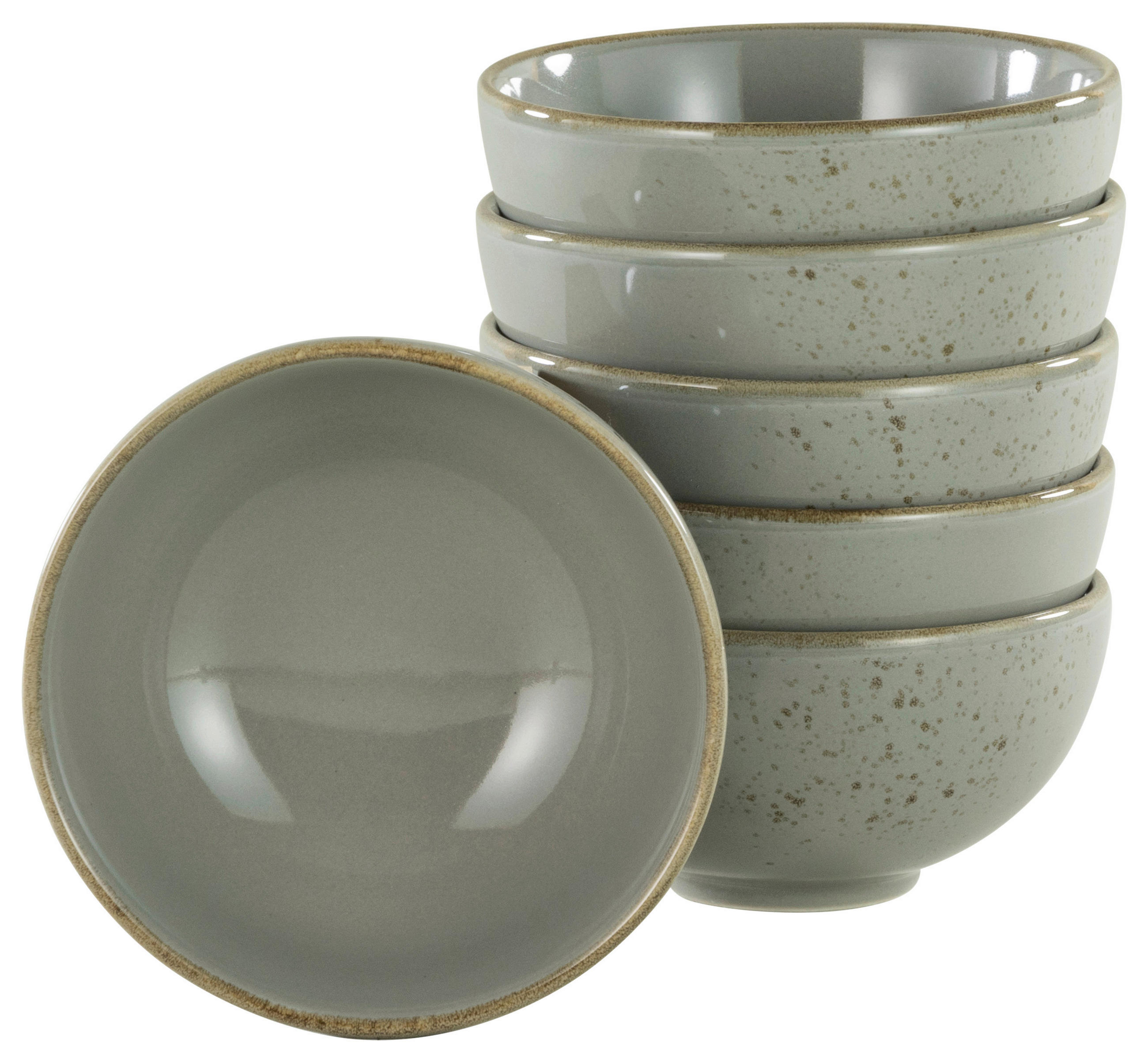 DIPSCHALENSET Keramik Steinzeug - Grau, Trend, Keramik (11,5cm) - Creatable
