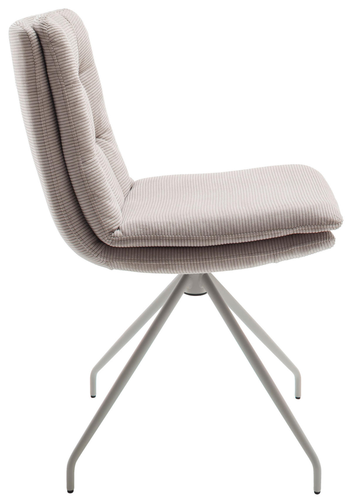 STUHL Cord  - Sandfarben/Seidengrau, Design, Textil/Metall (49/90/68cm) - Johann Jakob