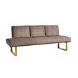 SITZBANK 224/92/78 cm  in Braun, Eichefarben  - Eichefarben/Braun, Design, Holz/Textil (224/92/78cm) - Dieter Knoll