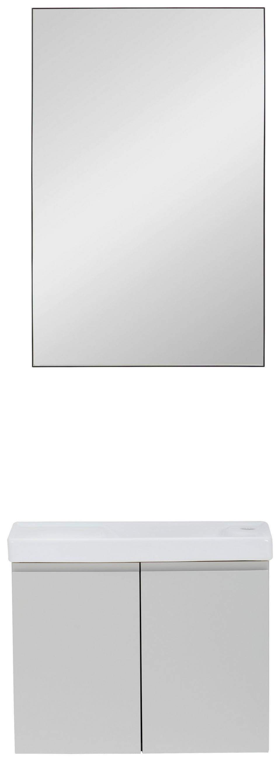 BADEZIMMER 3-teilig  in  - Kaschmir/Weiß Hochglanz, MODERN, Keramik/Holzwerkstoff (60/140/22cm) - MID.YOU