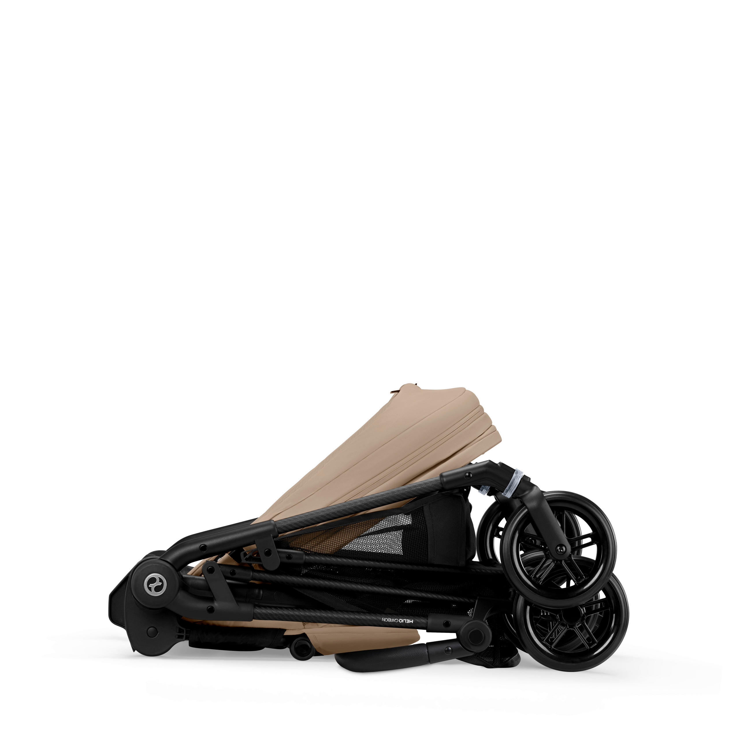 KINDERWAGEN Melios Carbon  - Beige/Schwarz, Basics, Textil/Metall (82-91/49/96,5-107cm) - Cybex