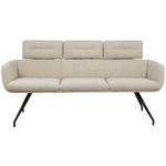 SITZBANK 185/91/70 cm  in Schwarz, Beige  - Beige/Schwarz, Design, Textil/Metall (185/91/70cm) - Dieter Knoll