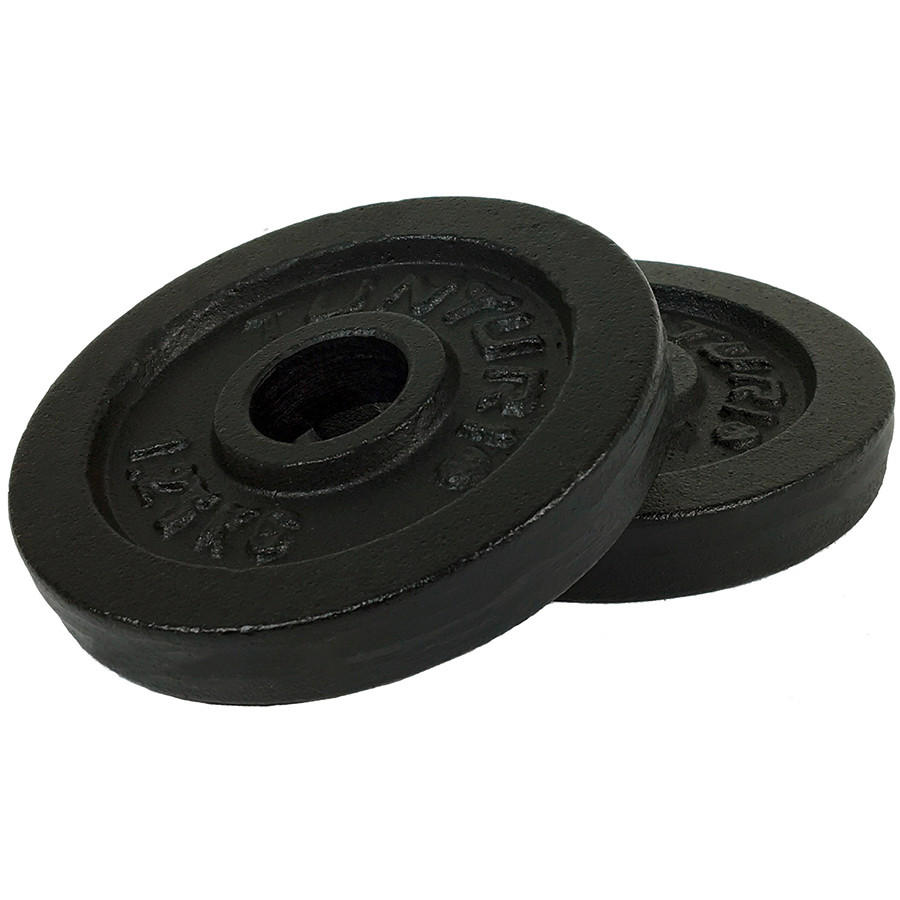 HANTELSCHEIBE  - Schwarz, KONVENTIONELL, Metall (12,6/12,6/2cm)