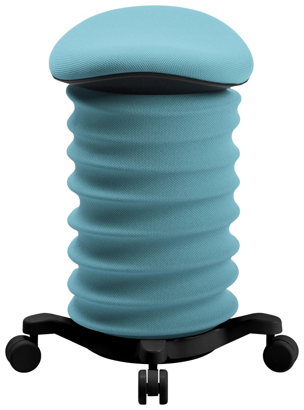 BÜROHOCKER 37,5/58-70/36 cm  - Blau/Schwarz, Design, Kunststoff/Textil (37,5/58-70/36cm) - Topstar