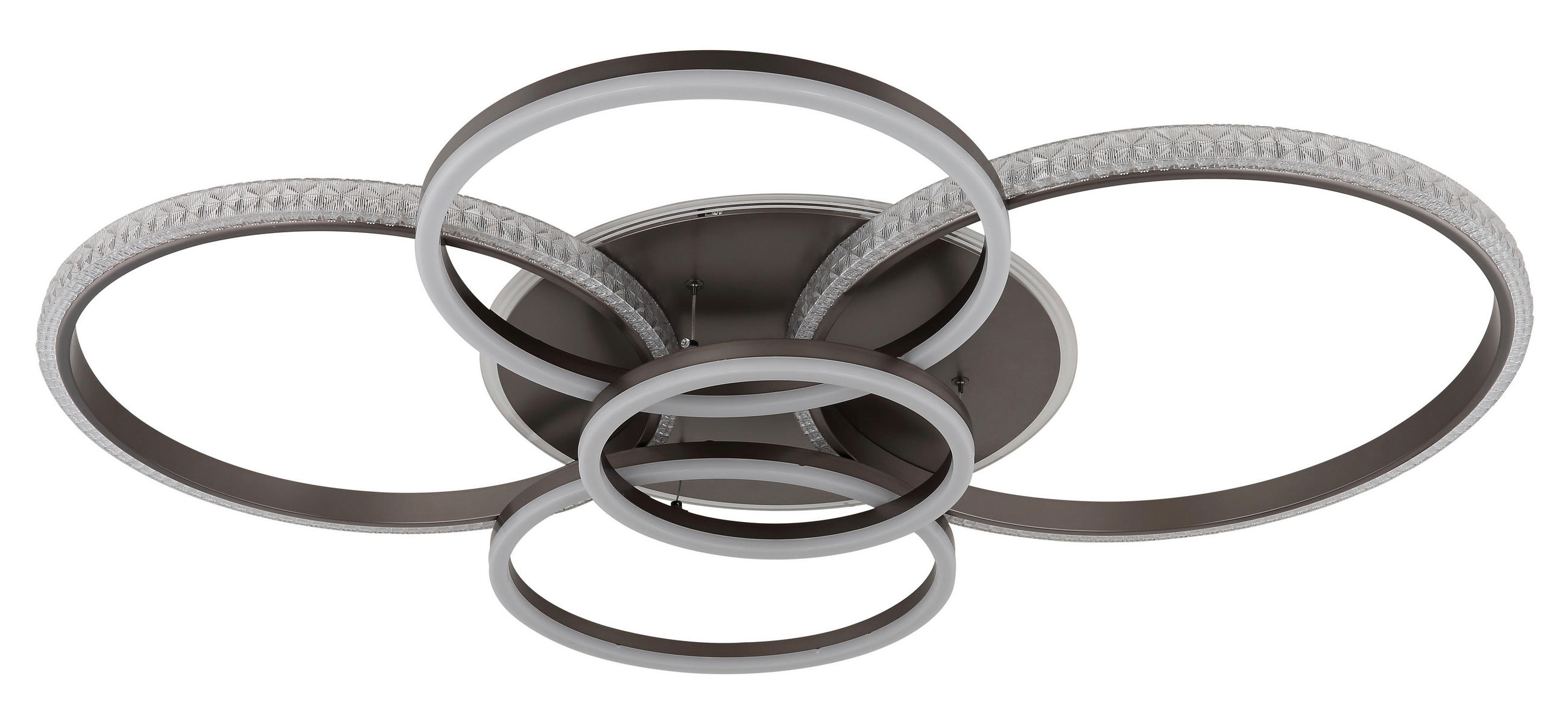 LED MENNYEZETI LÁMPA - opál/antracit, Design, műanyag/fém (110/88/11,5cm) - Globo