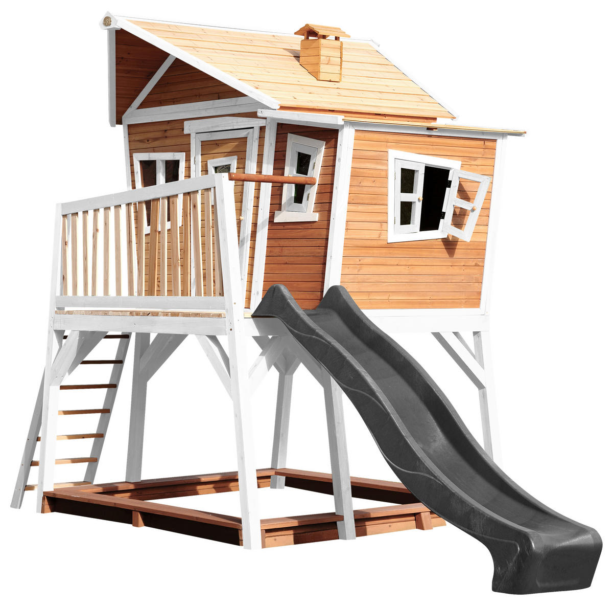 SPIELTURM 432/288/193 cm  - Weiss/Braun, Konventionell, Holz (432/288/193cm)