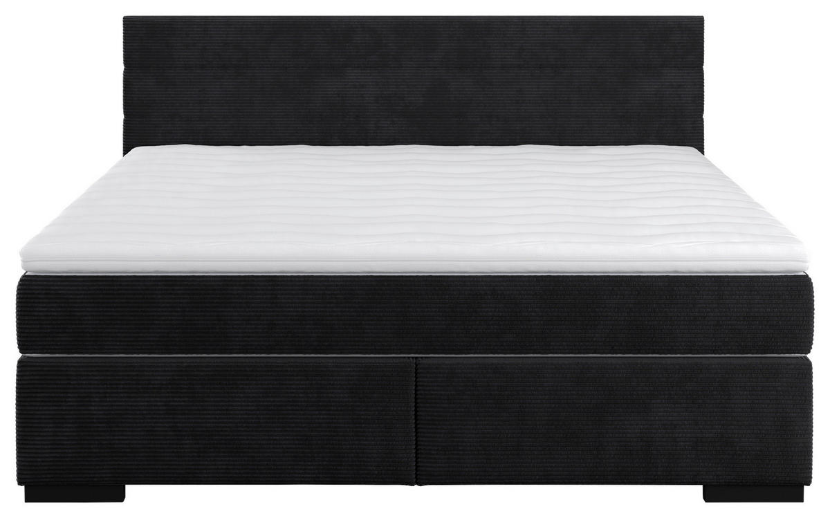 BOXBETT 180/200 cm  in Anthrazit  - Anthrazit/Schwarz, KONVENTIONELL, Holz/Holzwerkstoff (180/200cm) - MID.YOU