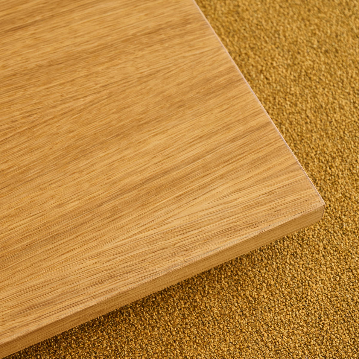 ECKSOFA in Flachgewebe Gelb  - Eichefarben/Gelb, Design, Holz/Textil (307/190cm) - Joka
