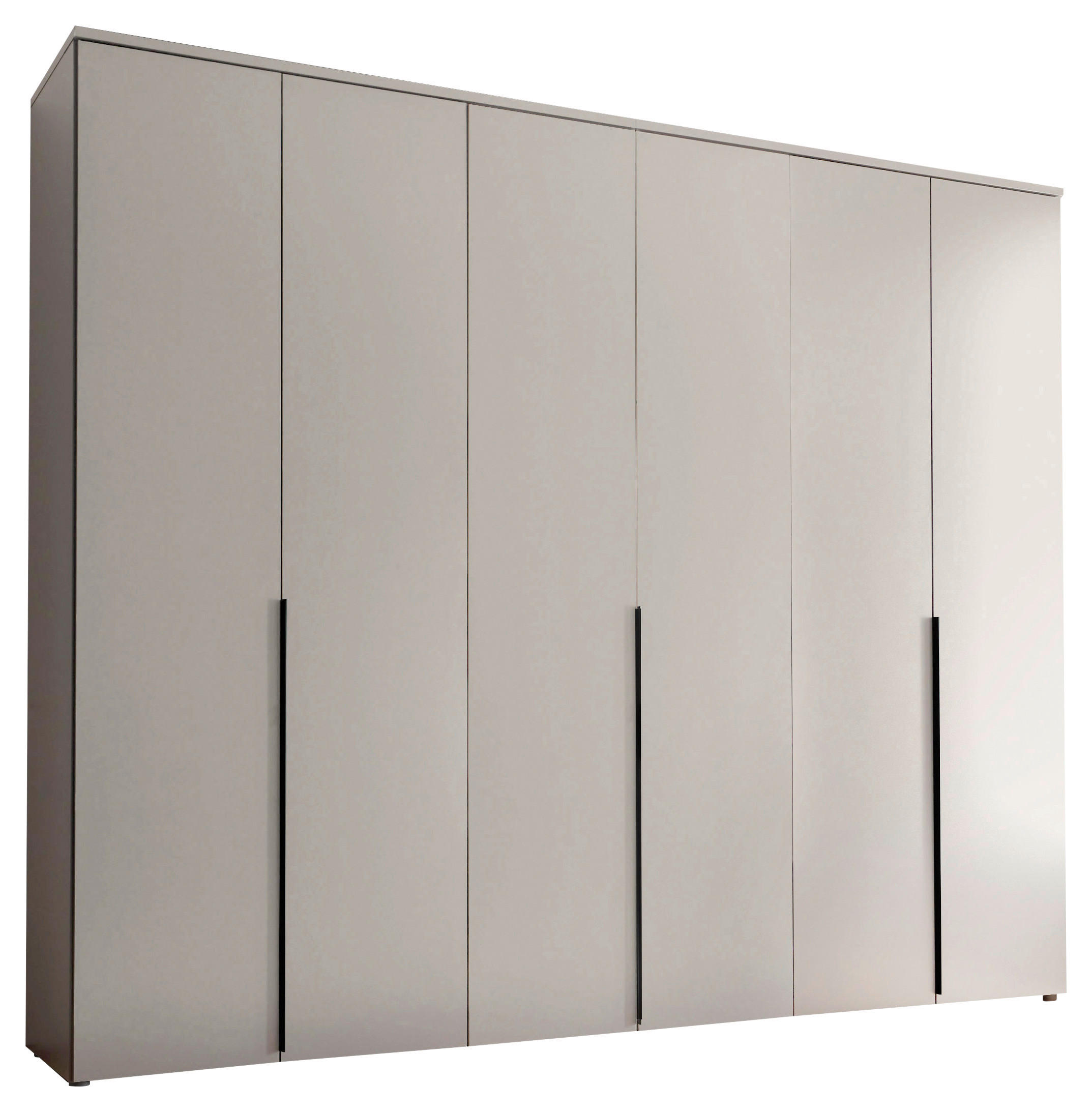 DREHTÜRENSCHRANK 270/225/52 cm 6-türig Kaschmir  - Kaschmir/Schwarz, MODERN, Holzwerkstoff/Kunststoff (270/225/52cm) - MID.YOU