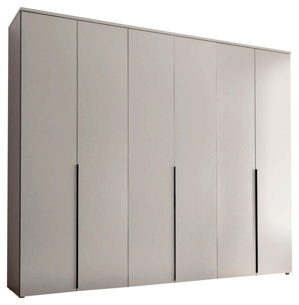 DREHTÜRENSCHRANK 270/225/52 cm 6-türig Kaschmir  - Kaschmir/Schwarz, MODERN, Holzwerkstoff/Kunststoff (270/225/52cm) - MID.YOU