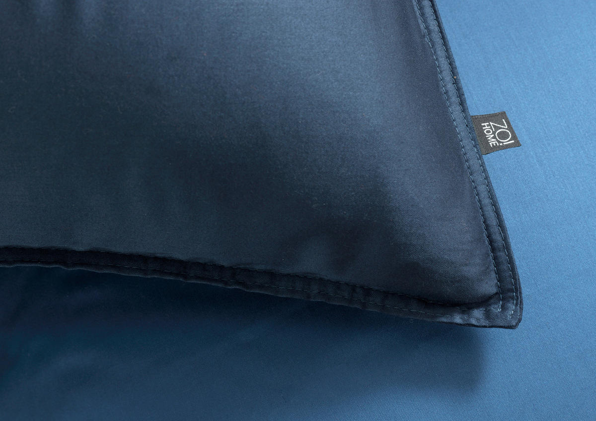 BETTWÄSCHE Satinado Makosatin 155/220 cm  - Dunkelblau, Basics, Textil (155/220cm)