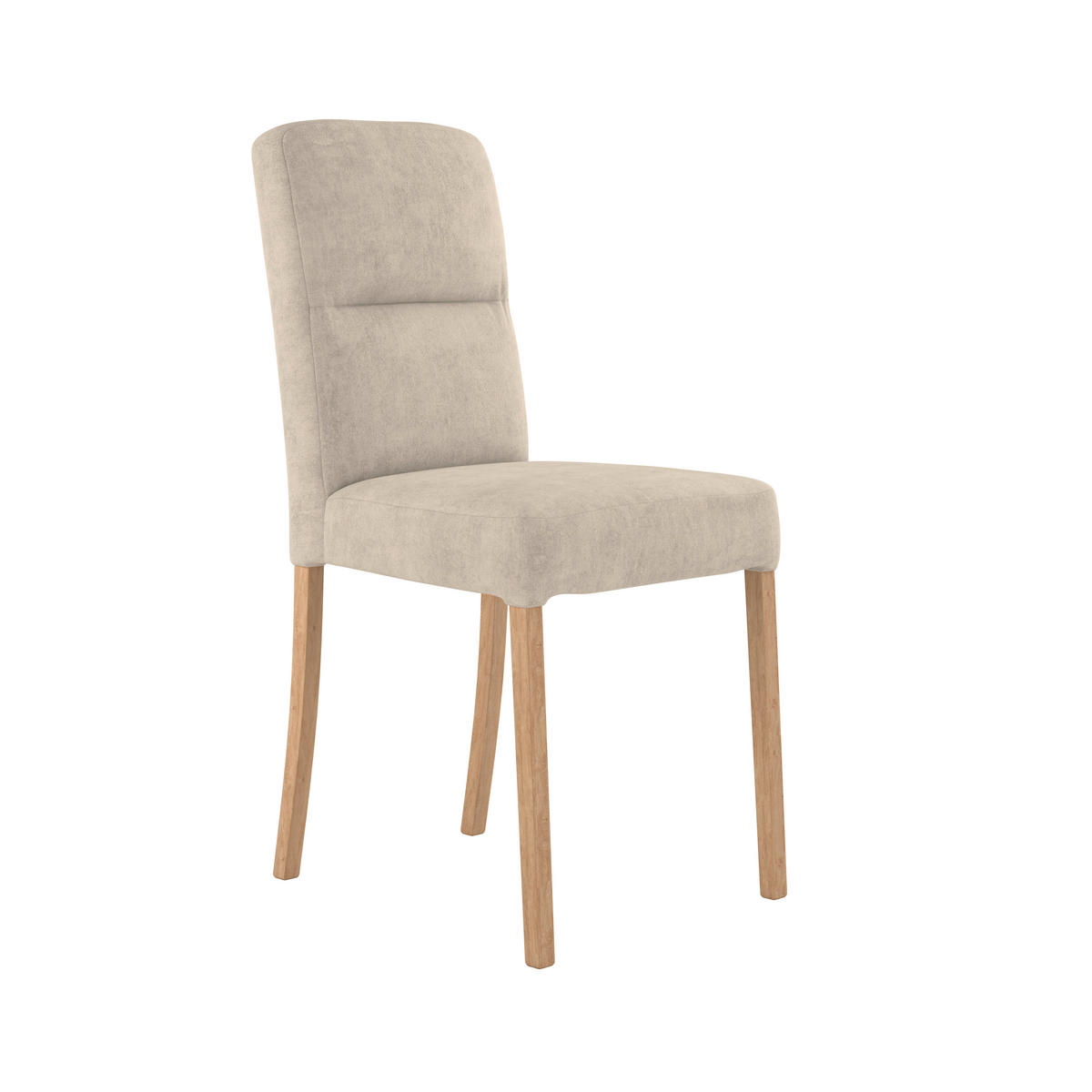 STUHL - Eichefarben/Beige, KONVENTIONELL, Holz/Textil (43/91/58cm) - Livetastic