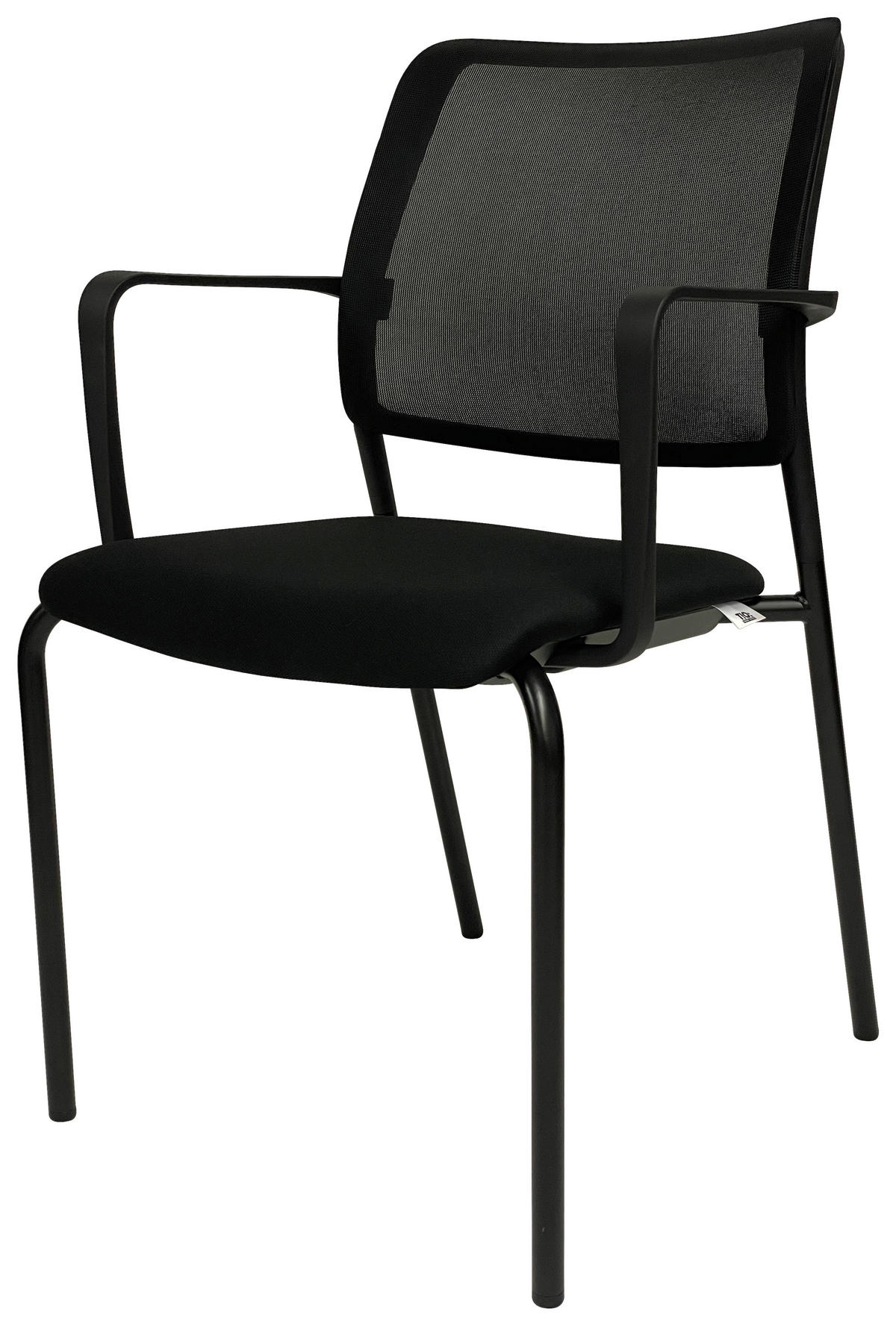ARMLEHNSTUHL-SET 4 Stück  in Stahl Flachgewebe  - Schwarz, Basics, Kunststoff/Textil (54/87/58cm) - Dauphin