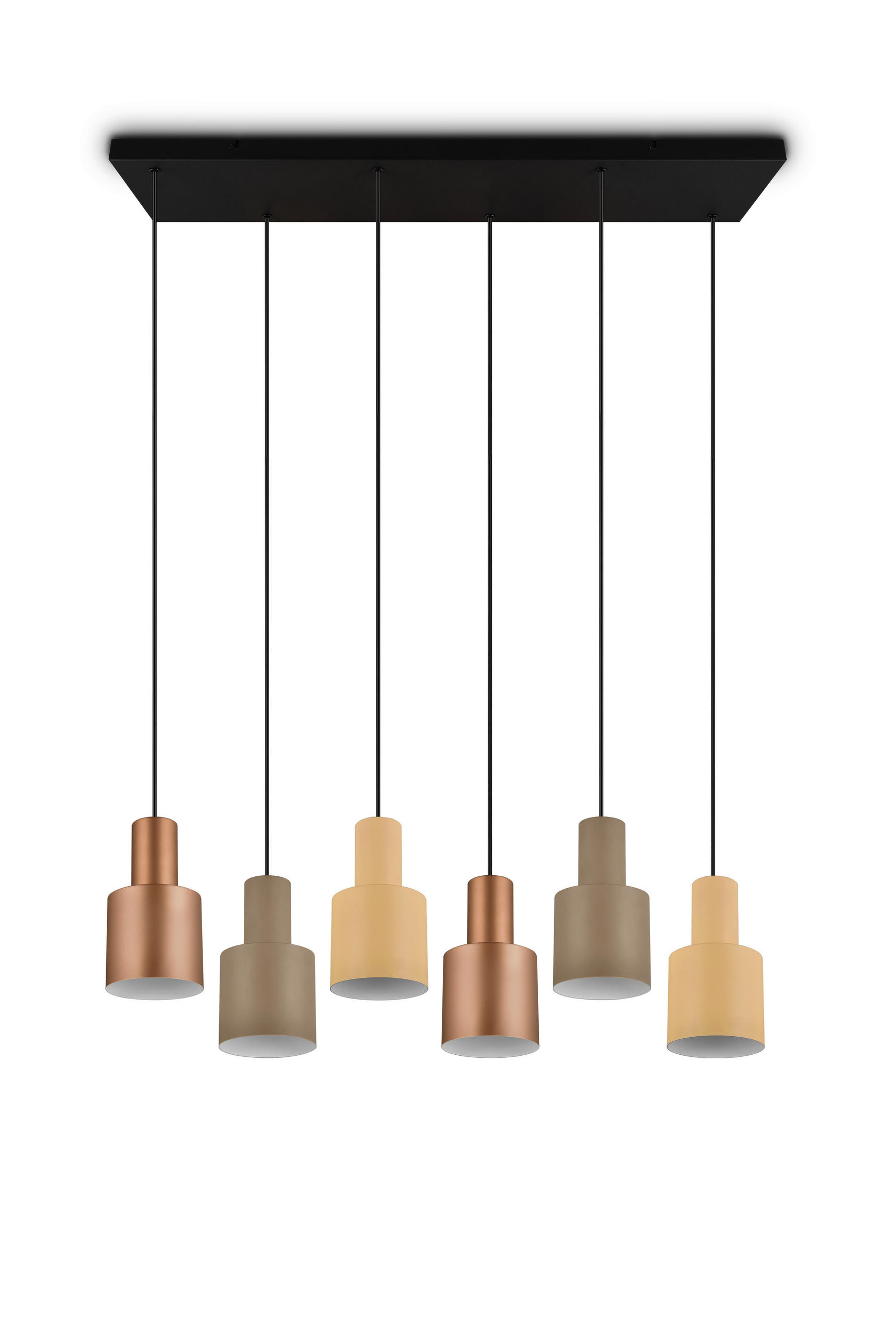 HÄNGELEUCHTE Agudo 85/27/150 cm   - Taupe/Beige, Design, Metall (85/27/150cm) - Trio Leuchten